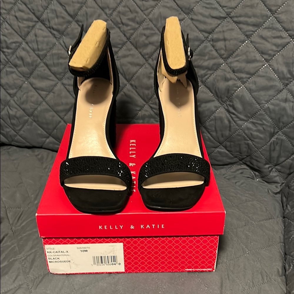 Kelly & Katie Sparkling Black Heels
